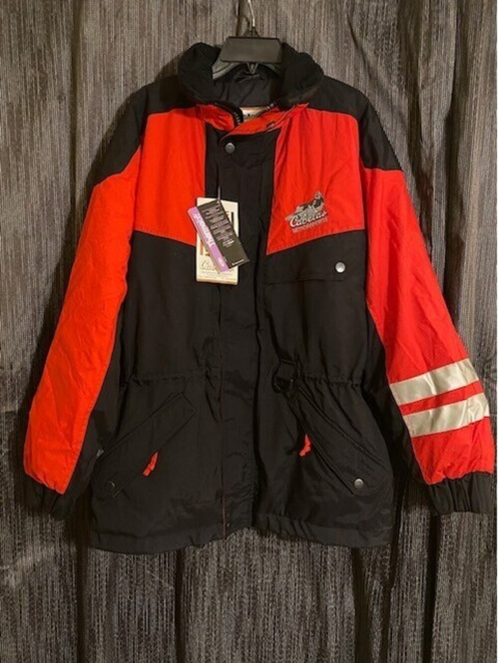 Cabela's Motorsports Ladies Size Medium Black & Red Thermoloft Coat - 1995 NWT